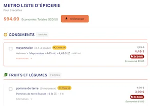 Generate your grocery list automatically